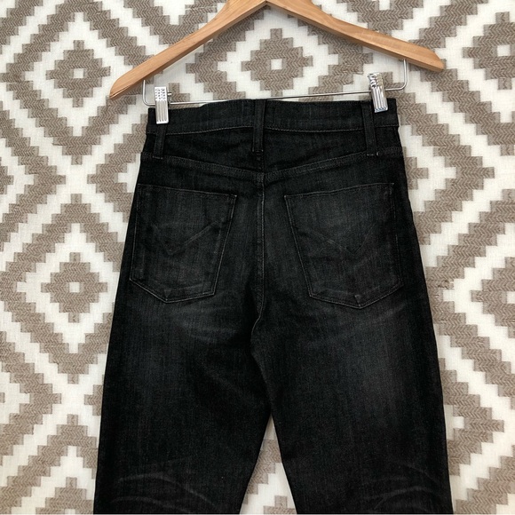 Hudson Black Zoeey High Rise Straight Crop Jeans - Picture 5 of 7